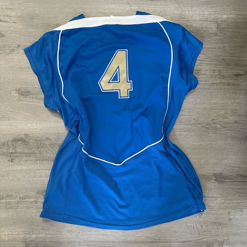 Vintage Adidas Women's Blue UCLA Top Sz L baseball shirt - Picture 2 of 3